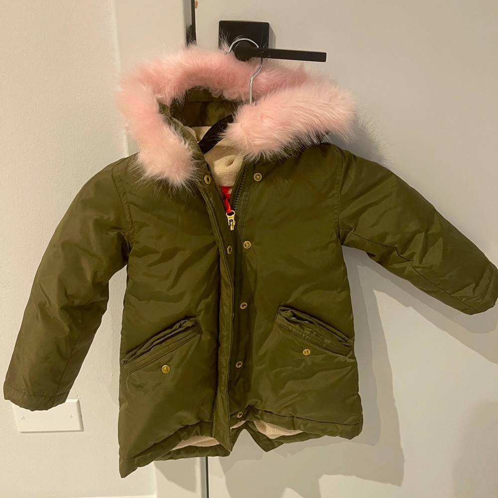 JCREW crewcuts Girl’s FISHTAIL PARKA WITH PRIMALOFT! SIZE 3T!